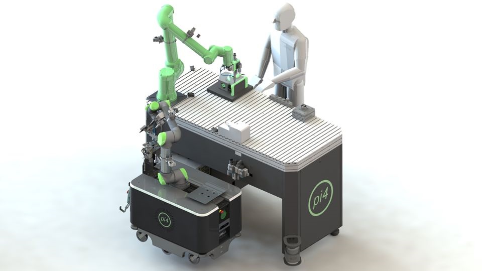 Mensch-Roboter-Kollaboration mit Workerbot des Projekts EvoFrame