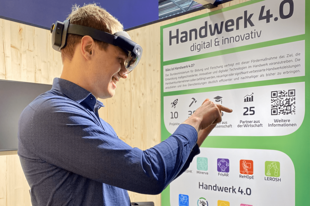 Handwerk 4.0, Anwendung einer AR-Brille