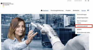 Screenshot eines Teils der Startseite der Internetseite www.zukunft-der-wertschoepfung.de