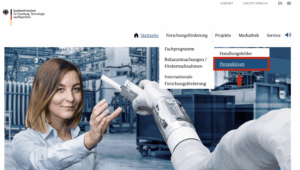 Screenshot eines Teils der Startseite der Internetseite www.zukunft-der-wertschoepfung.de